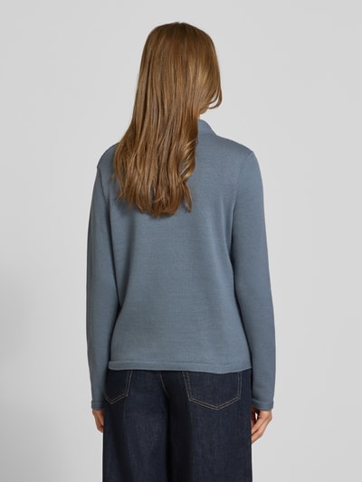 Marc O'Polo Regular fit gebreide pullover van zuiver katoen Rookblauw - 5