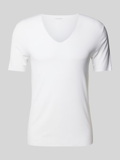 Hanro T-Shirt mit V-Ausschnitt Weiss 1