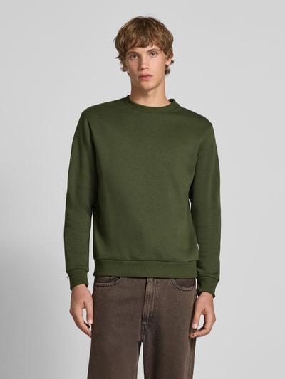 Jack & Jones Sweatshirt mit Rundhalsausschnitt Modell 'BRADLEY' Oliv 4