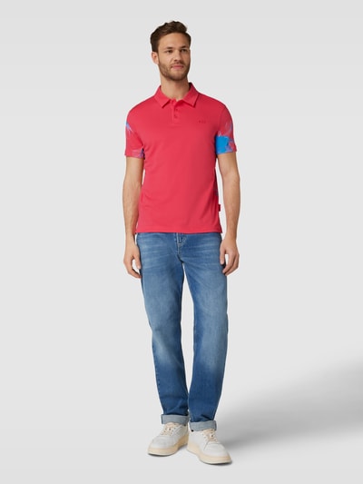 ARMANI EXCHANGE Poloshirt met motiefprint en labeldetail Koraal - 1