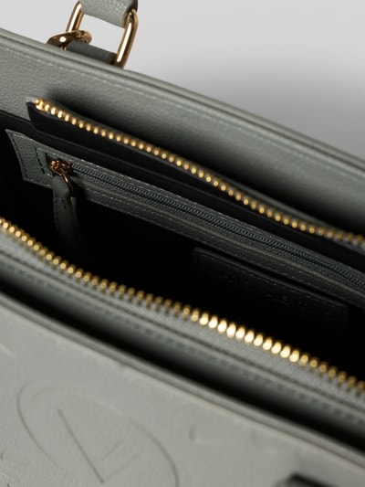 VALENTINO BAGS Handtas met structuurmotief met label, model 'SAMBA' Lichtgrijs - 4