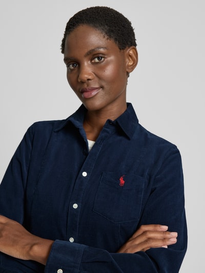 Polo Ralph Lauren Regular Fit Shirt Dress in Cord-Optik Marine 3