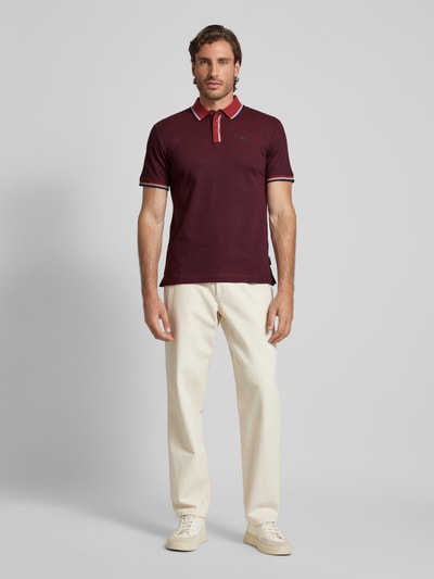 Tom Tailor Regular Style Poloshirt mit Label-Print Gruen 1