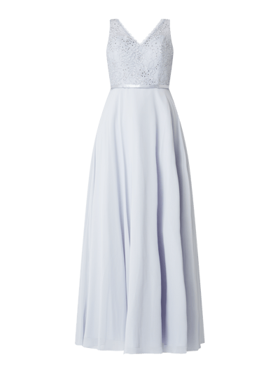 Laona Abendkleid mit floraler Spitze  Hellblau 2