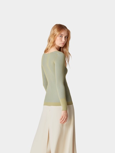 Jacquemus Langarmshirt mit Rippstruktur Grün 5