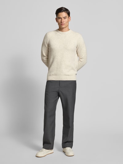 Jack & Jones Premium Gebreide pullover met ribboorden, model 'BLASIMON' Beige - 1