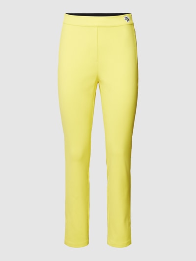 Marc Cain Stoffen broek met labeldetail Geel - 2