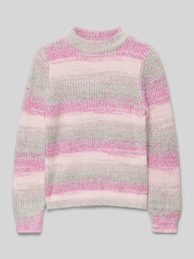 s.Oliver RED LABEL Regular Fit Strickpullover in mehrfarbiger Melange Rosa 1