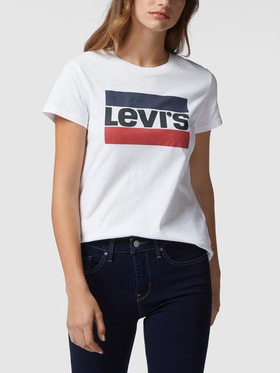 Levi's® T-shirt met logoprint Wit - 4