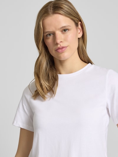PIECES Regular Fit T-Shirt aus reiner Baumwolle Modell 'DISSO' Weiss 3