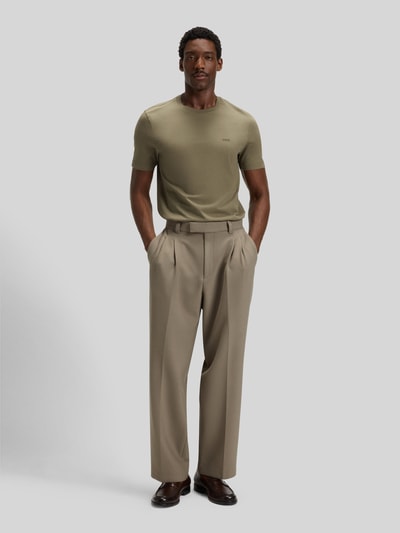 BOSS Regular Fit T-Shirt aus reiner Baumwolle Modell 'THOMPSON' Schlamm 1