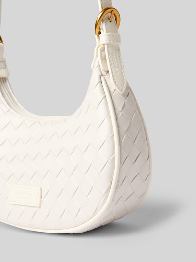 Seidenfelt Handtasche in Flecht-Optik Modell 'KINNA' Weiss 3