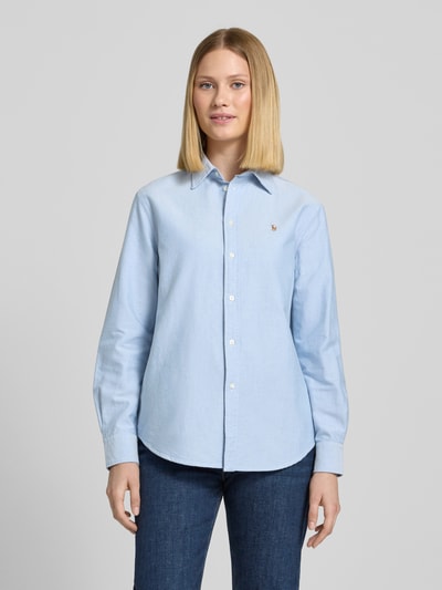 Polo Ralph Lauren Regular fit overhemdblouse met logostitching Blauw - 4