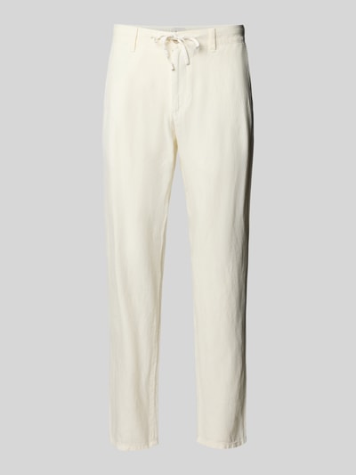 Brax Leinenhose mit Tunnelzug Modell 'FABIO JOK' Weiss 2