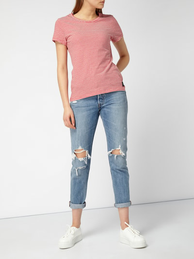 Calvin Klein Jeans T-shirt w paski Czerwony 1