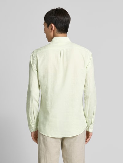 Lindbergh Regular Fit Freizeithemd aus Leinen-Baumwoll-Mix Mint 5
