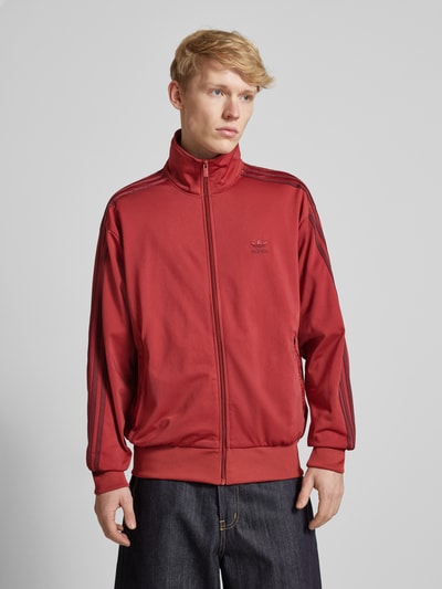 adidas Originals Sweatjacke mit Stehkragen Dunkelrot 4