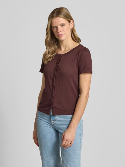 Marc O'Polo DENIM Regular Fit T-Shirt aus reiner Baumwolle Aubergine 4