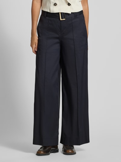 MAC Wide Leg Hose mit Gürtel Modell 'Carletta' Marine 4