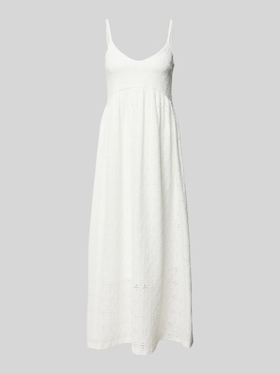 Only Sukienka midi z haftem angielskim model ‘ELLEN’ Złamany biały 2