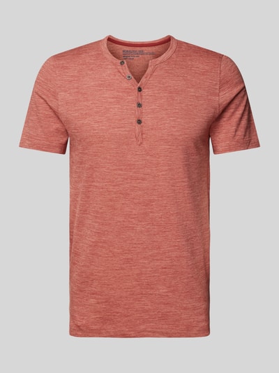 MCNEAL T-shirt z krótką listwą guzikową Rdzawoczerwony 2