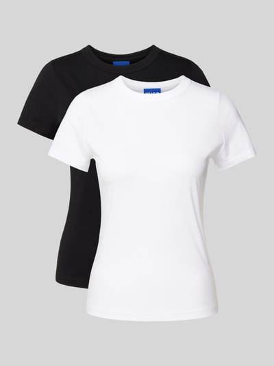 Hugo Blue T-Shirt mit Rundhalsausschnitt Modell 'Nerenia' im 2er-Pack Black 2