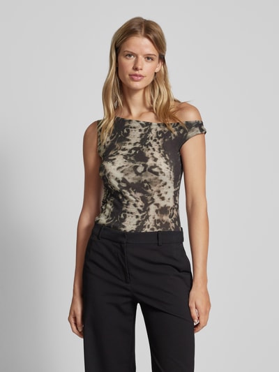 WEEKDAY Top met boothals, model 'Hedda' Zwart - 4