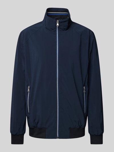 Christian Berg Men Blouson met opstaande kraag en ritszakken Marineblauw - 2