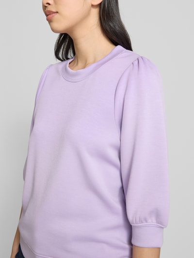 mbyM Sweatshirt van viscosemix met 3/4 mouwen, model 'Kadi' Lila - 3