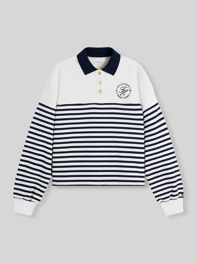 Tommy Hilfiger Relaxed Fit Sweatshirt aus reiner Baumwolle mit Knöpfen Ecru 2