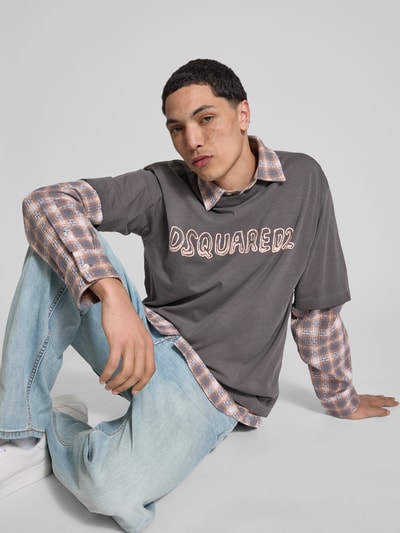 Dsquared2 T-Shirt mit Label-Print Mittelgrau 3