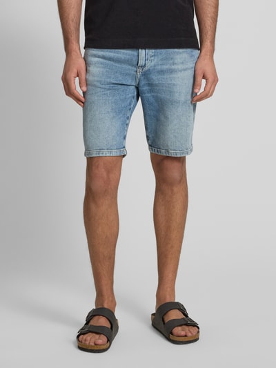 BOSS Orange Regular Fit Jeansshorts im Used-Look Modell 'Re.Maine' Hellblau 4