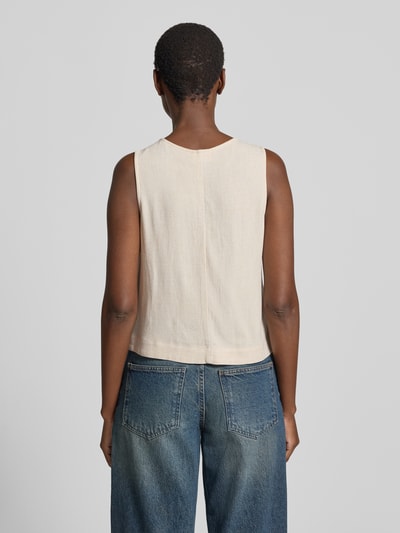 Jake*s Casual Blouse van viscosemix met knoopsluiting Beige - 5