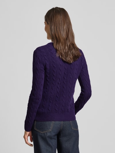 Polo Ralph Lauren Gebreide pullover met kasjmier, model 'KIMBERLY' Helder paars - 5