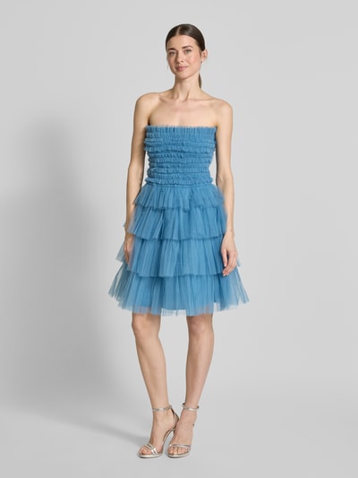 LACE & BEADS Cocktailjurk in laagjeslook Bleu - 1