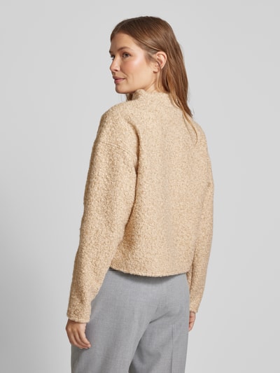 OPUS Oversized pullover met wijde opstaande kraag, model 'Gojam' Beige - 5