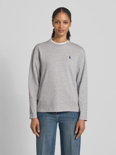 Polo Ralph Lauren Shirt met lange mouwen en labelstitching Middengrijs gemêleerd - 4