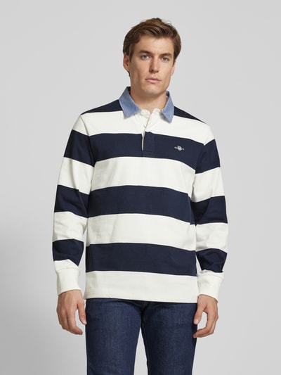 Gant Regular Fit Sweatshirt mit Label-Stitching Modell 'CHAMBRAY' Offwhite 4