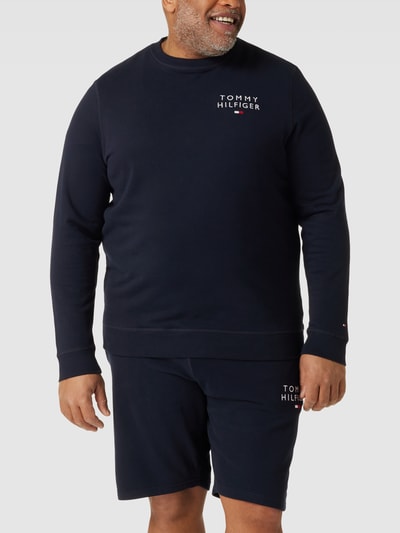 Tommy Hilfiger Big & Tall PLUS SIZE sweatshirt met labelstitchings, model 'TRACK TOP' Marineblauw - 4