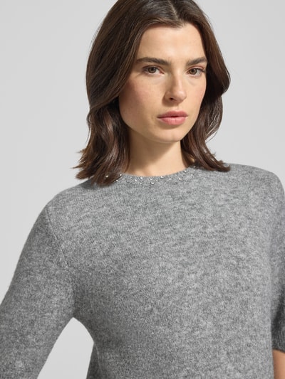 B.Young Bluzka o kroju regular fit z efektem dzianiny model ‘Omea’ Średnioszary melanż 3