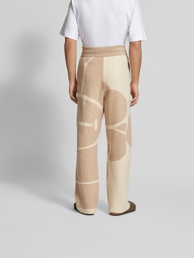 ISNURH Stoffhose mit elastischem Bund Beige 5