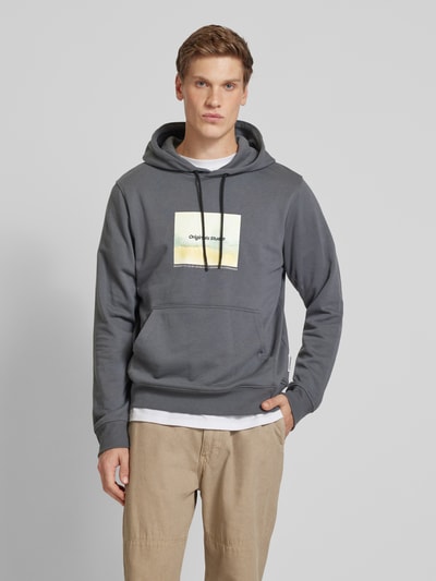 Jack & Jones Hoodie met motiefprint, model 'VESTERBRO NEWTON' Antraciet - 4