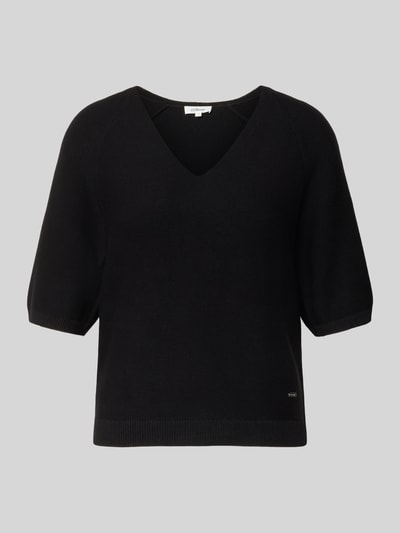 s.Oliver RED LABEL sweter z dzianiny o kroju regular fit z mieszanki bawełny Czarny 2