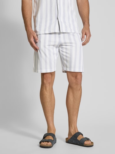Lindbergh Relaxed Fit Shorts mit Strukturmuster Modell 'terry' Hellgrau 4