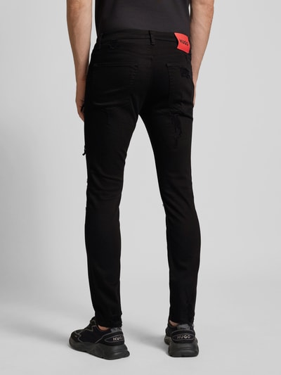 HUGO Slim Fit Jeans im 5-Pocket-Design Modell 'HUGO 734' Black 5