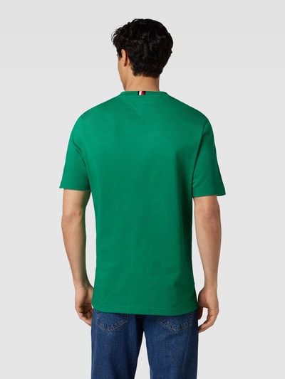 Tommy Hilfiger Regular fit T-shirt met labelstitching Lichtgroen - 5