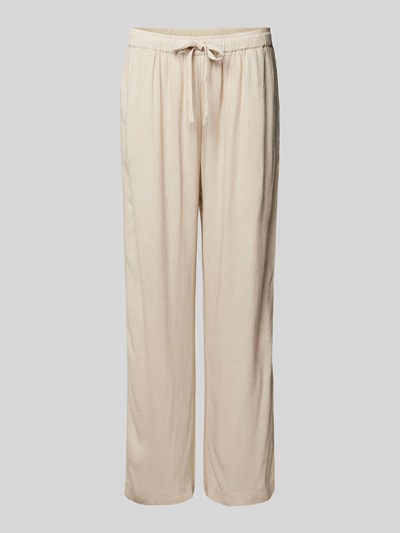 Neo Noir Stoffhose in unifarbenem Design Modell 'Sonar' Beige 2