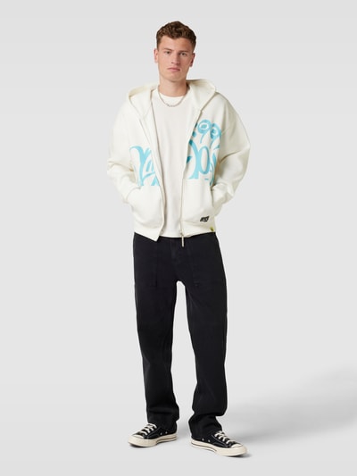 REVIEW Bluza rozpinana z detalami z logo Biały 1