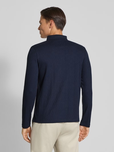 JOOP! Collection Gebreide pullover met kentkraag, model 'Bryson' Marineblauw - 5