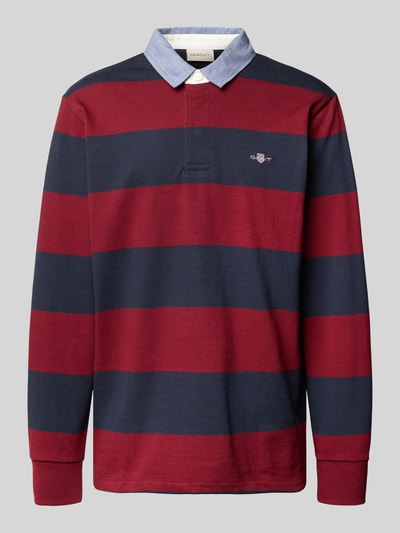 Gant Sweatshirt mit gerippten Ärmelabschlüssen Bordeaux 2